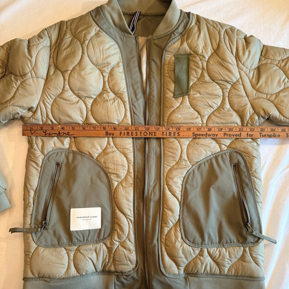 Winter Men Baseball Collar Quilted Bomber Padded XL Flight Jacket - Picture 12 of 15